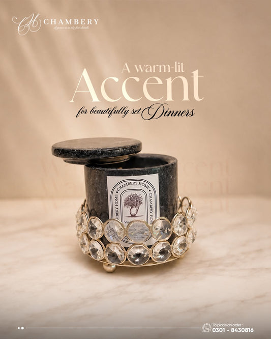 Black Marble Candle