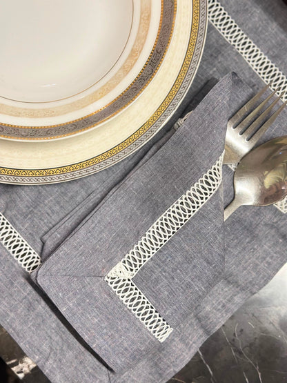 Grey Lace Napkin