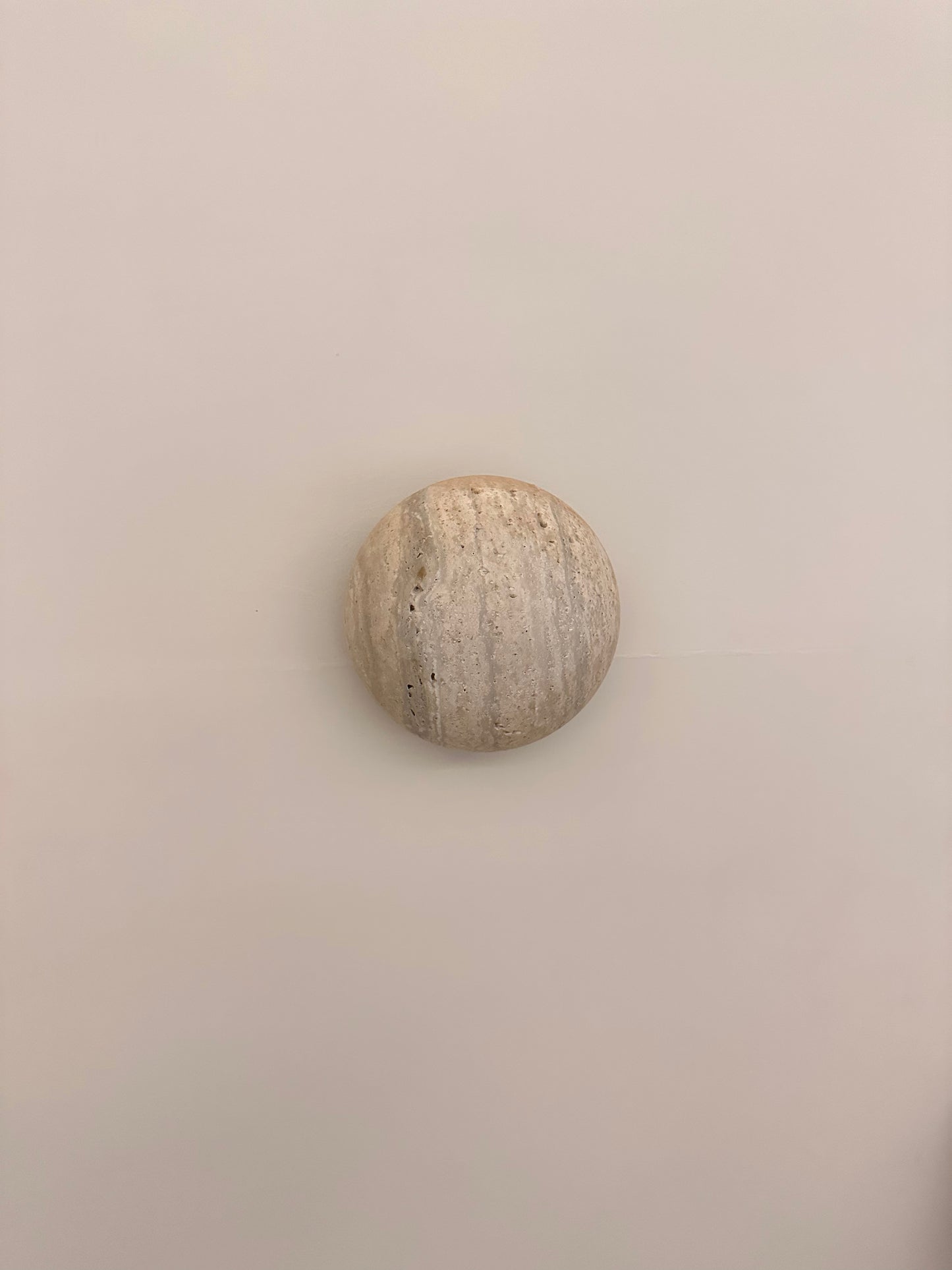 Travertine Circular Wall Light