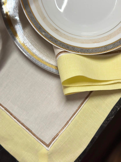 White And Yellow Napkin