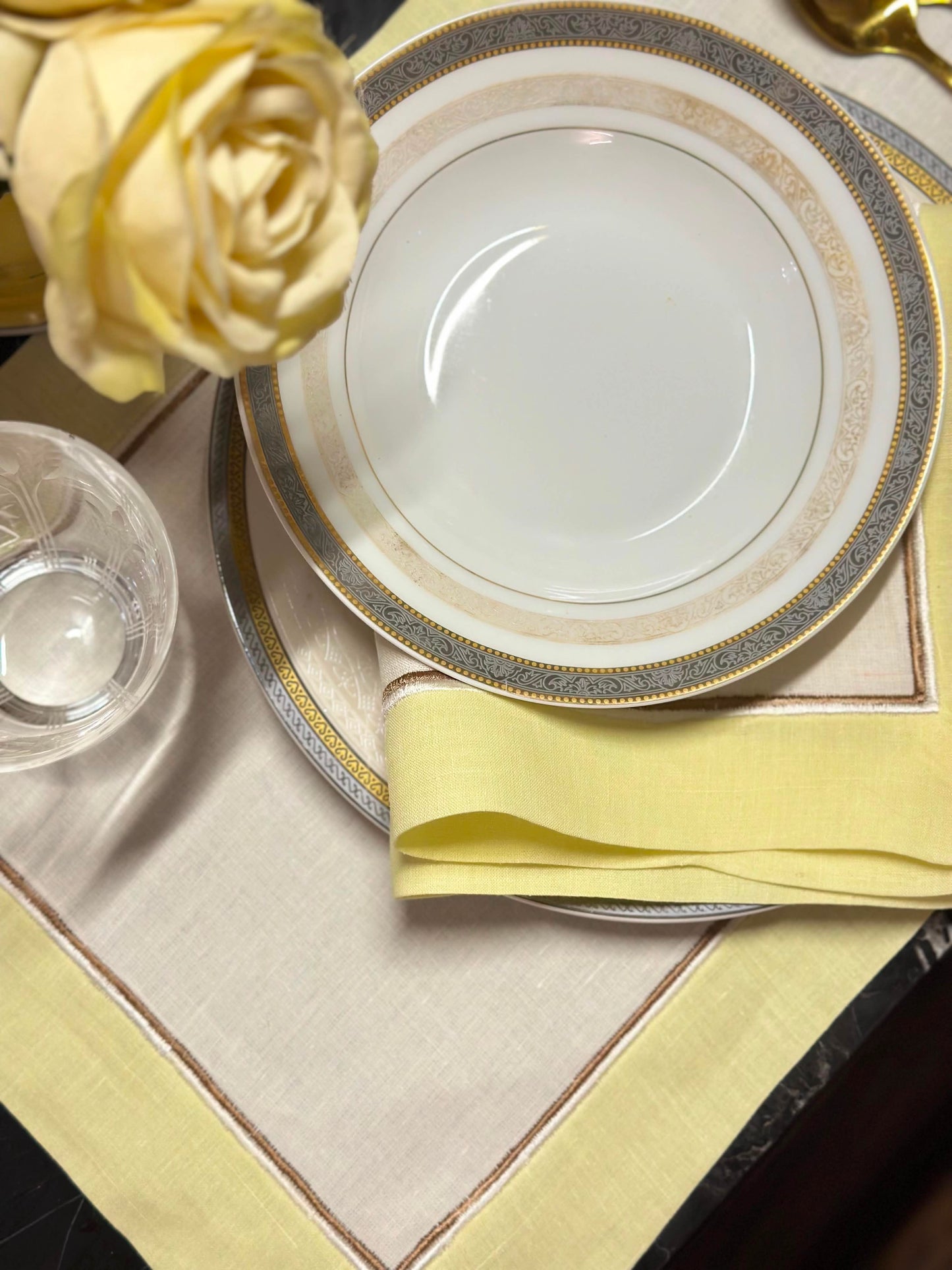 White And Yellow Napkin