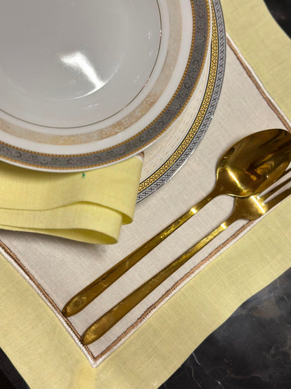 White And Yellow Napkin